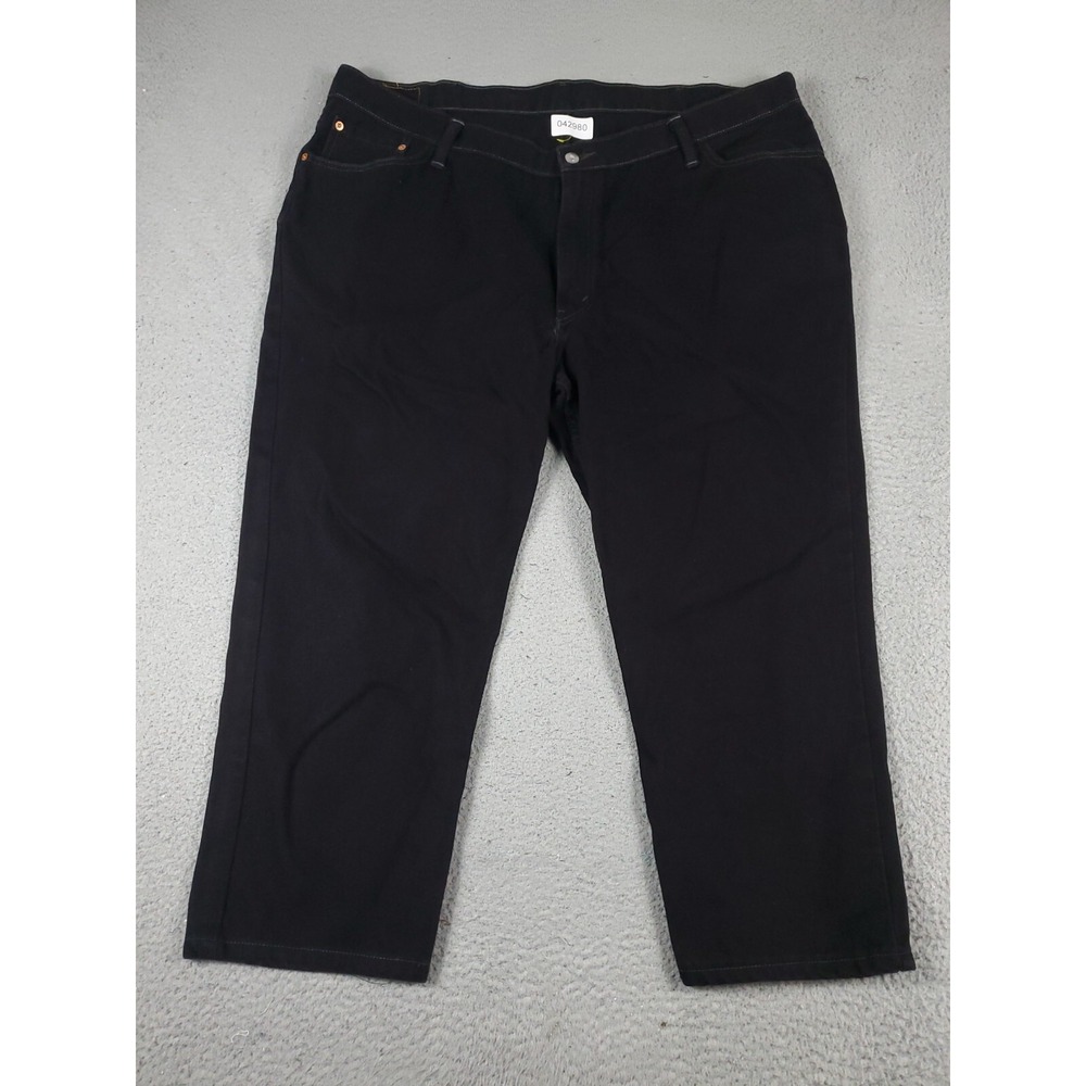 Levis 550 Jeans Mens 43x25 Black Relaxed Fit Straight Leg Denim Pants 042980